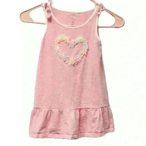 DESIGN HISTORY girls drop waist dress in pink size 6 sleeveless